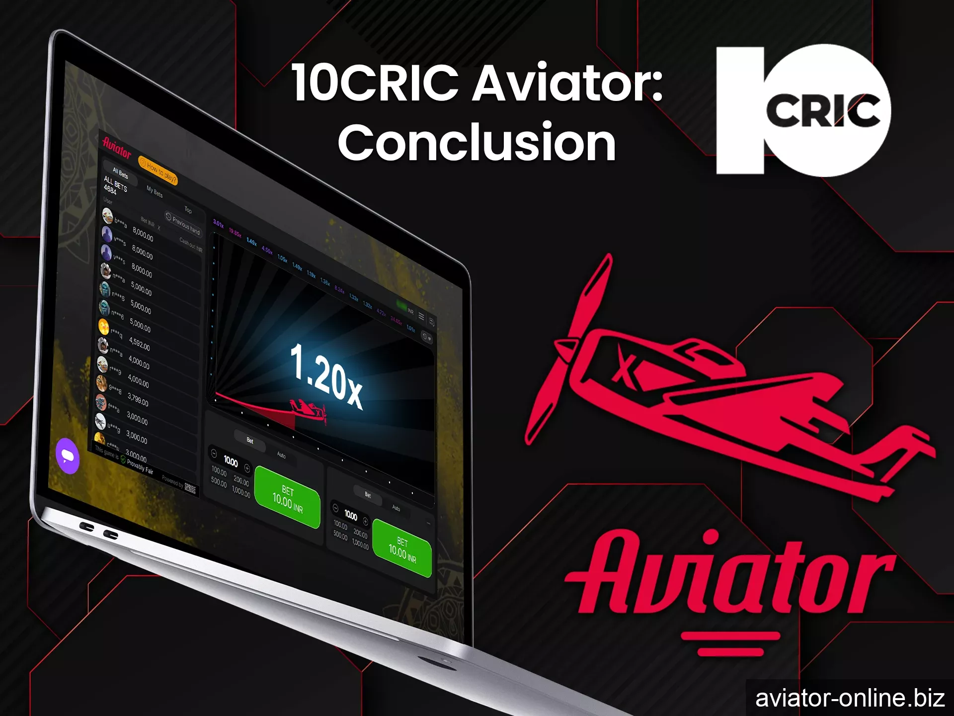 Play Aviator at the trusted 10CRIC casino.