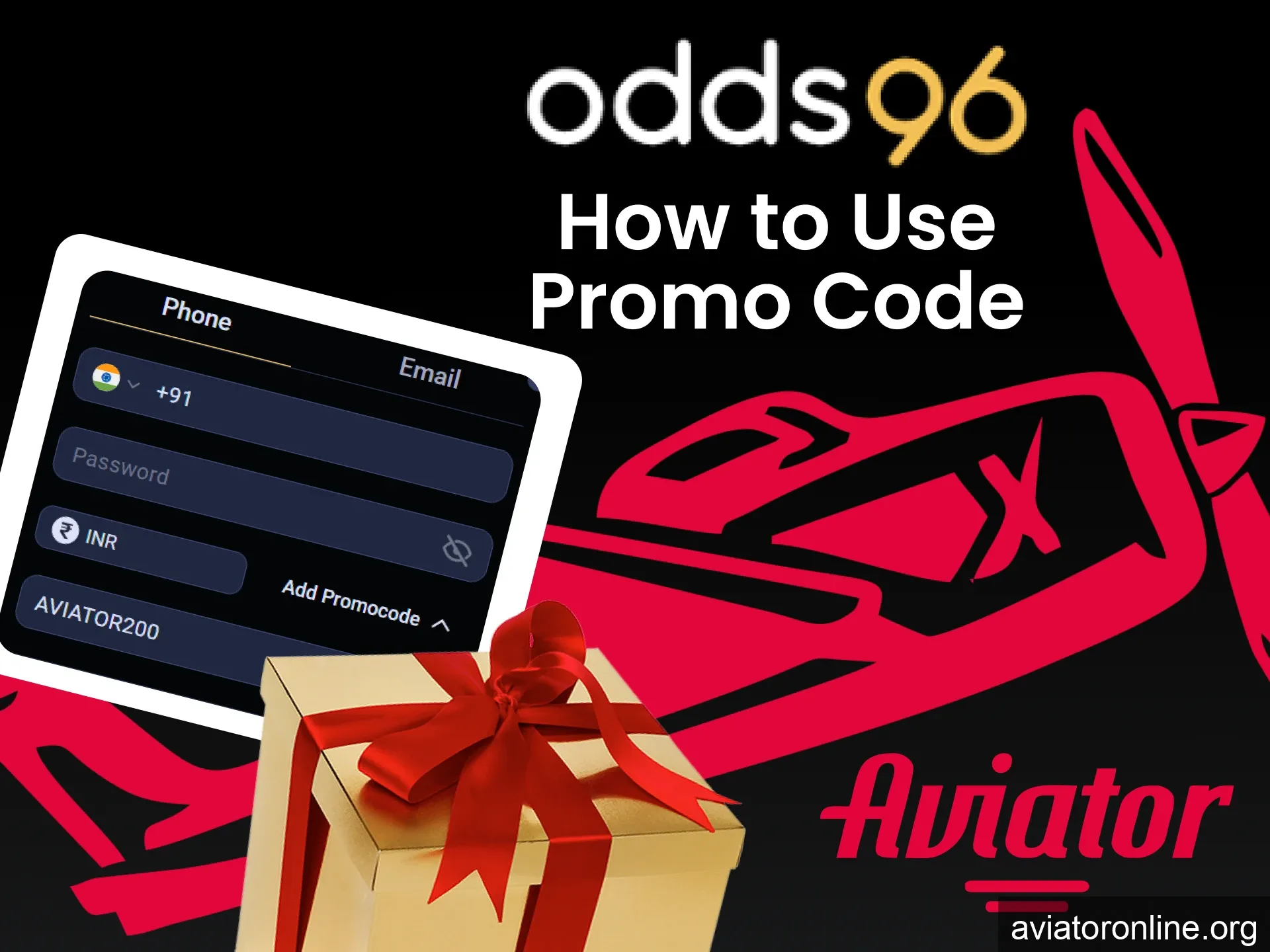 Learn how to apply and use a promo code for Aviator from Odds96.