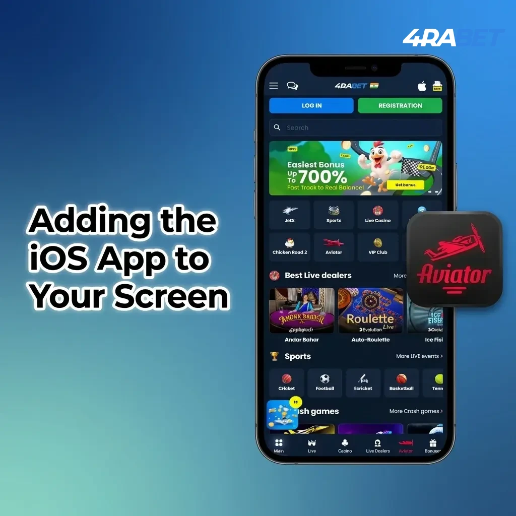 Adding the casino game shortcut to an iOS home screen via the Safari share menu.